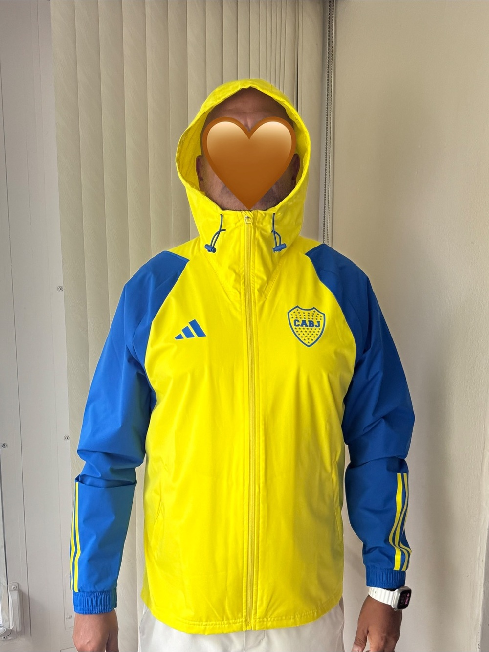 Boca Juniors Adidas Windbreaker Jacket - Men’s XL